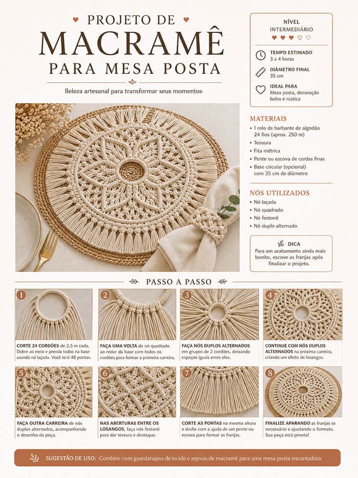 Projeto de macramê entregue 6