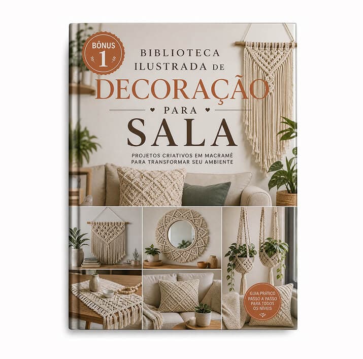 Capa do bônus: Biblioteca Ilustrada de Decoração para Sala