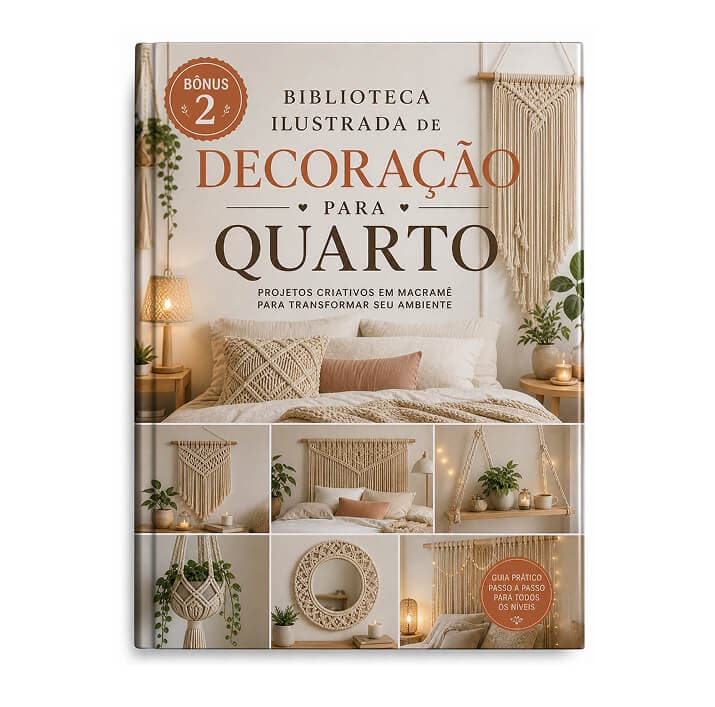 Capa do bônus: Biblioteca Ilustrada de Decoração para Quarto